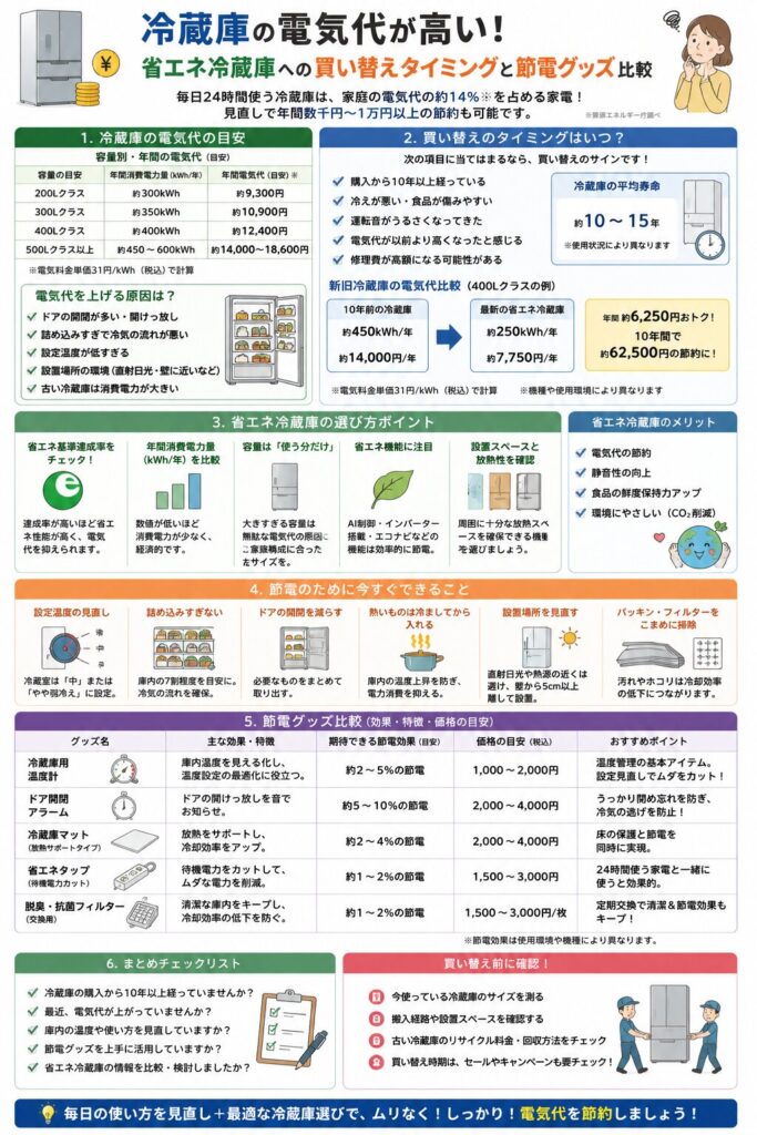 冷蔵庫の省エネガイド